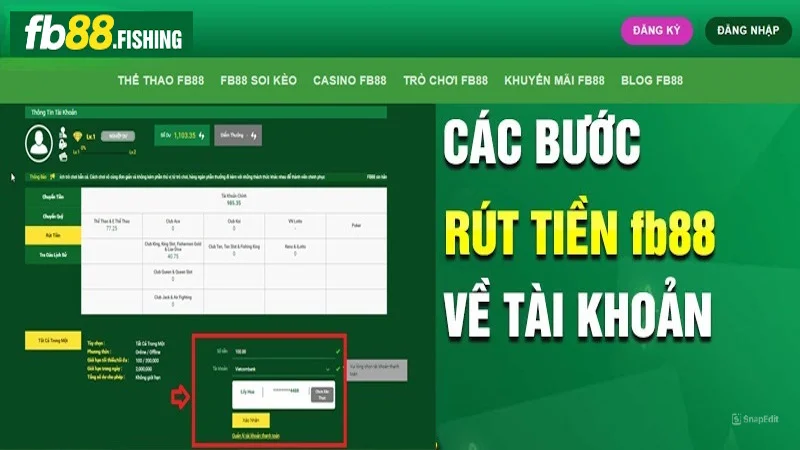 Hướng dẫn rút tiền FB88 ai cũng làm được 